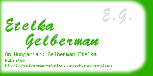 etelka gelberman business card